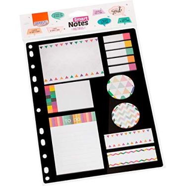 Imagem de Bloco Adesivo Smart Notes Multiples Fichário Geométrico 12 Blocos 25 Folhas Cada, BRW