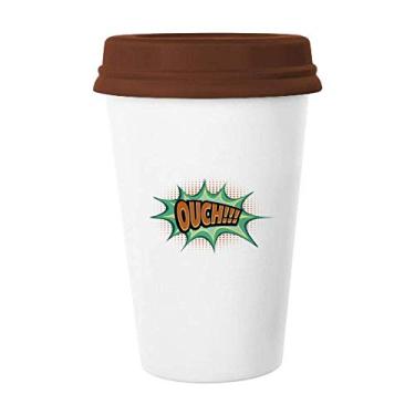 Imagem de Boom Dialog desenho animado Art Deco presente caneca moderna café bebendo vidro cerâmica copo tampa