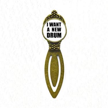 Imagem de Marcador de página "I Want A New Drum Art Deco", marcador de página retrô para escritório