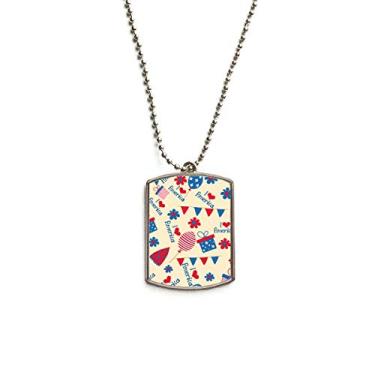 Imagem de DIYthinker EUA Candy Gift Festival Flower Love Heart Corrente de aço inoxidável pingente de cachorro colar para animais de estimação