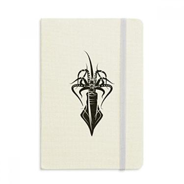 Imagem de Caderno de ilustração de polvo preto da Marine Life com capa dura em tecido