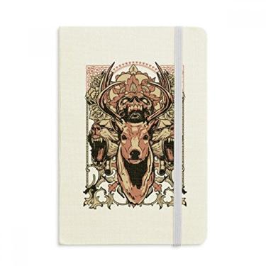 Imagem de Caderno de flores Skulls Deer Bear oficial de tecido rígido diário clássico