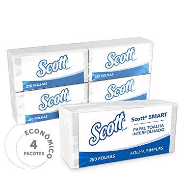 Imagem de Papel Toalha Interfolhado Scott Smart - Pacote com 1000 Folhas, Scott