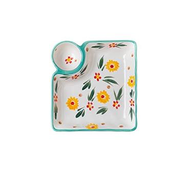 Imagem de GUIPAIHAI Prato de cerâmica de camarão para salgadinhos e salgadinhos de café da manhã prato de vinagre (cor: B)