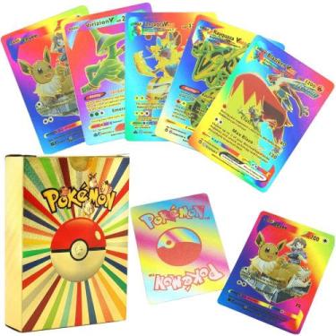 10 Cartas Pokemon Douradas Sem Repetidas