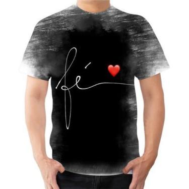 Imagem de Camiseta Camisa Cristã Fé Esperança Amor Coração Vida Hope - Estilo Vi