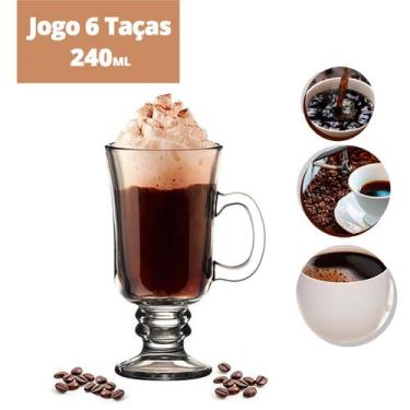 Jogo De Taca De Vidro Para Sorvete Milk Shake Luqa Hercos Com 3 Pecas 340Ml