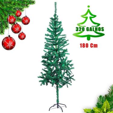 Imagem de Árvore De Natal Pinheiro Verde 180 Cm 320 Galhos Grande Luxo