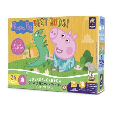 Imagem de QUEBRA CABEÇA GIGANTE 24PÇ GEORGE E SEU AMIGO - PEPPA PIG - MIMO BRINQUEDOS