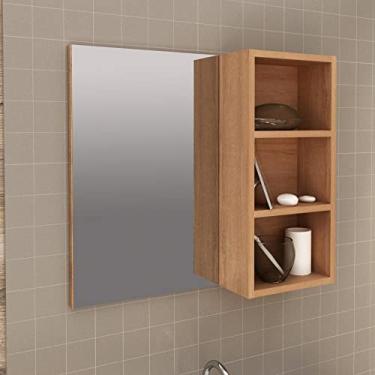 Imagem de Espelheira para Banheiro 3 Nichos Bn3609 Tecno Mobili Amendoa