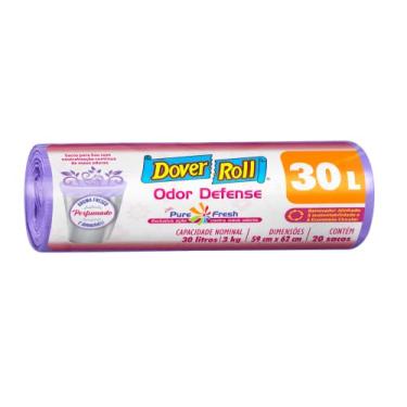 Imagem de Dover-Roll Odor Defense 30L Lilás, com 20 Sacos para Lixo