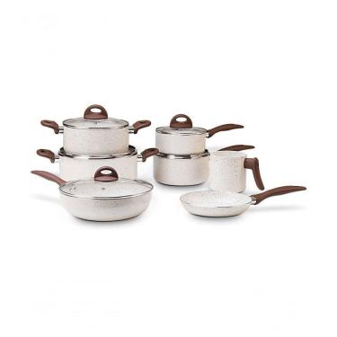 Imagem de Jogo De Panelas 7 Peças Ceramic Life Vanilla - Brinox Vanilla