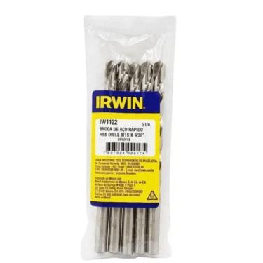 Imagem de Kit C/ 5 Broca Aço Rápido 9/32 Irwin