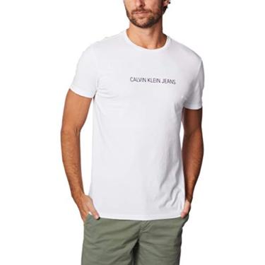 Imagem de Camiseta Regular silk, Calvin Klein, Masculino, Branco, GG