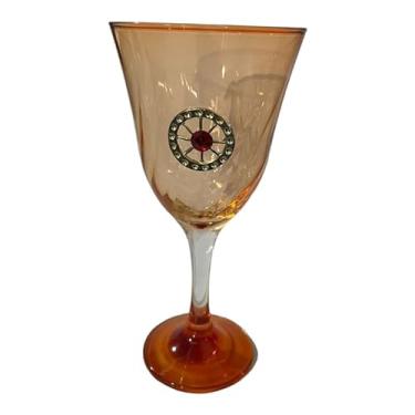 Imagem de Taça Laranja Roda Cigana Lirio Super luxo 330 ml -Vidro