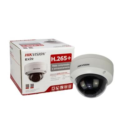 Imagem de Câmera Ip 2mp Dome 2.8mm Metálica Ir30m Poe Roi Ip67 Ik10 H.265+ 120db Wdr Analíticos Suporte Sd Ds-2cd2121g0-is(2.8mm) Hikvision