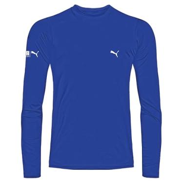Imagem de PUMA Camiseta Manga Longa com Proteção UV 50+ Poliamida Masculina | Azul Royal | P