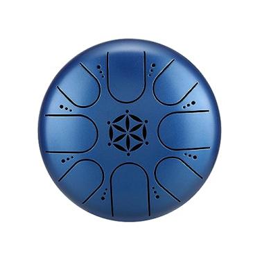 Imagem de XIBANY 5 Polegada tambor de língua de aço 8 notas tambor handpan com tambor mallet dedo picaretas percussão para meditação yoga*