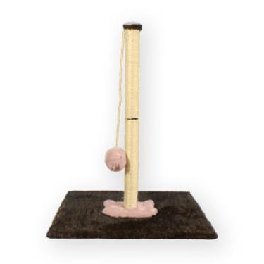 Imagem de Arranhador Poste Gatos Brinquedo Grande Com Sisal Rosa