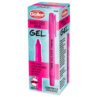 Imagem de Marca Texto Crayon Gel 12 unidades rosa