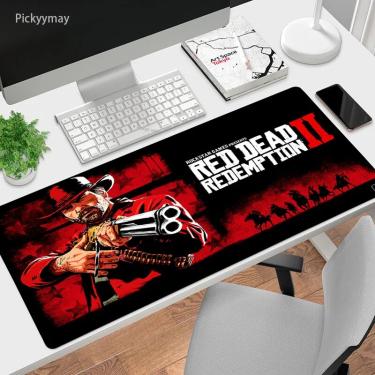 Imagem de Red dead redemption gaming mouse tapete para computador acessórios xxl grande mouse pad mouse