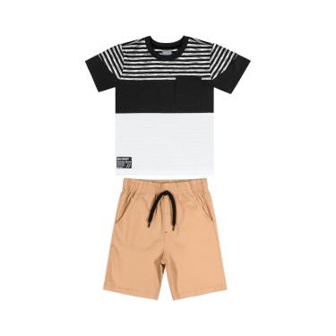 Imagem de Infantil - Conjunto para Menino com Camiseta e Bermuda Quimby Preto  menino