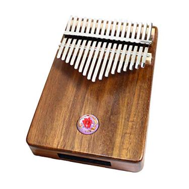 Imagem de Kalimba 17 teclas polegar piano marimbas instrumento madeira maciça dedo piano com bolsa de transporte livro de música martelo de afinação presente musical, (18 cm x 13 cm) XiangSimuI
