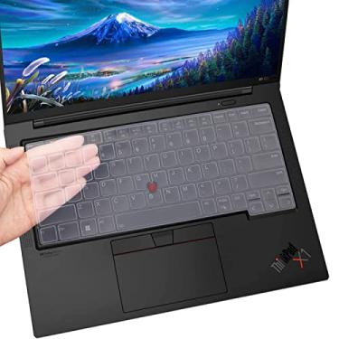 Imagem de Capa de teclado para Lenovo ThinkPad T14 T14s L14 P14 2023 2022 (Gen 3/Gen 4), Thinkpad x1 Carbon Gen 11/10, Thinkpad E14 Gen 5, ThinkPad X1 Yoga Gen 8/7, 14 polegadas Laptop Thinkpad Keyboard Skin -