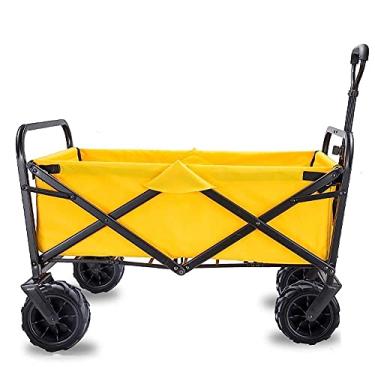Imagem de Carrinho de jardim dobrável vagão resistente dobrável carrinho de transporte ao ar livre 90kg/198 lbs carga máxima, para exterior/festivais/acampamento hopeful