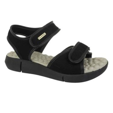 Imagem de Sandália Papete Feminina Ortopédica Anatômica Massageadora Leve Macia Utra Conforto Via Angel 56.04 (Preto, BR, Adulto, Numérico, 36)