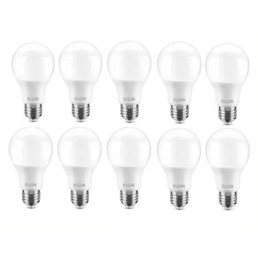 Imagem de Lâmpada Led, Elgin, Bulbo A60, 9W, Bivolt, 3000K, Caixa com 10 unidades