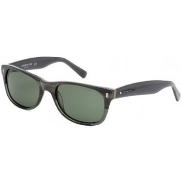 Imagem de Óculos de sol Kenneth Cole KC7206 – armação de chifre, lentes polarizadas verdes, lente de 53 mm KC72065365R