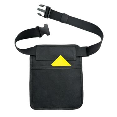 Imagem de LuFOX Bolsa de garçom para garçom de restaurante, bolsa para dinheiro, avental de restaurante com cinto ajustável, Preto, 10 × 8.25 inches