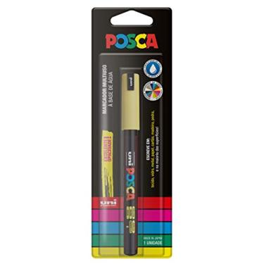 Imagem de POSCA, UNI, Caneta Marcador PC-1MR Extra Fine, 0,7 mm, Amarelo, Blister com 1 unidade