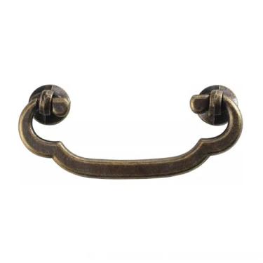 Imagem de Puxadores de gaveta de bar, puxadores decorativos vintage, maçanetas antigas de liga de zinco para móveis, caixa de madeira, baú(Bronze)