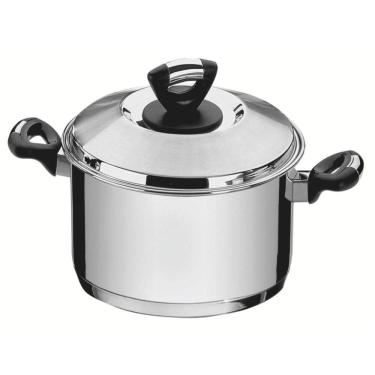 Imagem de Caçarola Funda Solar Baquelite 28 cm 8,4 L em Aço Inox Fundo Triplo com Cabo de Baquelite Tramontina 62724/280