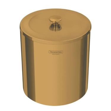 Imagem de Lixeira Útil 5 L em Aço Inox Scotch Brite com Revestimento Especial a Base de Verniz Gold Tramontina 94540/051