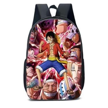 Imagem de MOCHILA ESCOLA INFANTIL JUVENIL ANIME LUFFY E SEU BANDO-Unissex