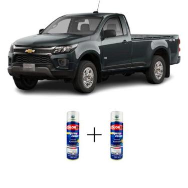 Imagem de Tinta Spray Automotiva Cinza Topazio GM 300ml + Spray Verniz 300ml - S
