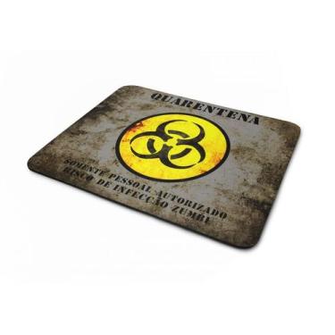 Imagem de Mouse pad Zumbi Aviso Quarentena II - Starnerd