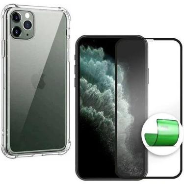 Imagem de Kit Capa Capinha Transparente + Película Cerâmica para Iphone 11 Pro -
