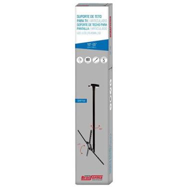 Imagem de Suporte de teto para TV de LED 10 a 55, Giro 360º - Branco - Brasforma