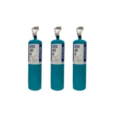 Imagem de Kit 3un Gás Fluído Refrigerante R32 ONU 3252 650g Hulter HT6R32650GRC