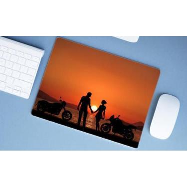 Imagem de Mouse Pad Grande, Motos no Por do Sol - Deluzz
