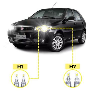 Imagem de Kit Ultra LED Fiat Palio G3 Fire 2004/14 20000 Lúmens 6500K - V10