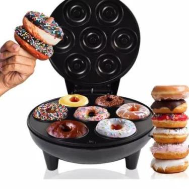 Imagem de Mini Máquina De Fazer Donuts Rosquinhas 7 Furos  - DFJN, PRETO