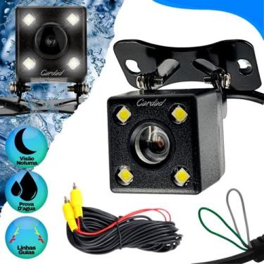 Imagem de Câmera de Ré com Led's Branco Visão Noturna Universal - CARDAD