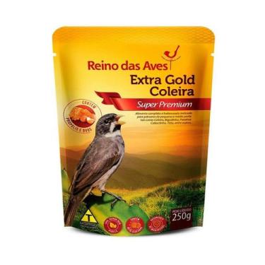 Imagem de Ração Reino das Aves Extra Gold Coleira para Pássaros - 250g