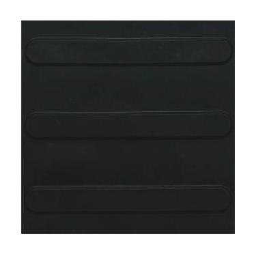 Imagem de piso tátil em pvc 25cm x 25cm 16pçs ou 1m² direcional preto