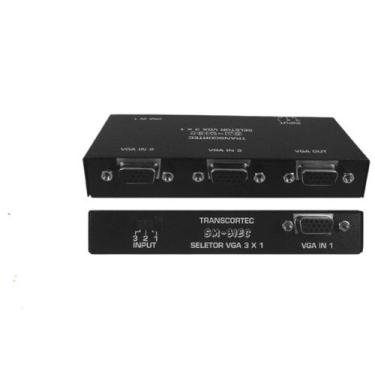 Imagem de Switch de vídeo vga / wxga manual 3 para 1 / sm31ec - TRANSCORTEC